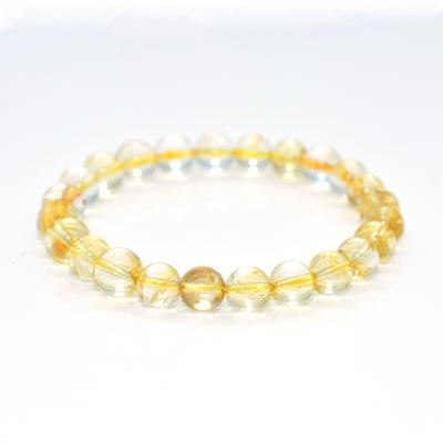 China BOHEMIA Trade Assurance natural stone bead bracelets natural citrine high grade 4/6/8/10/12MM for sale