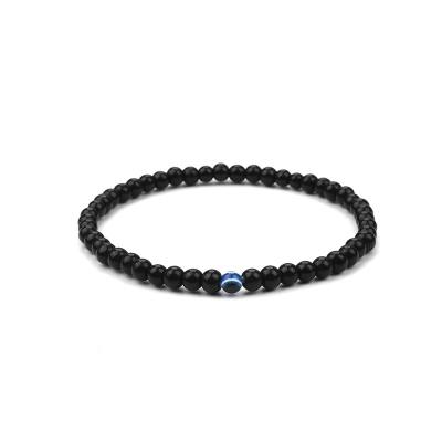 China The Most Popular Eco - Friendly Product In Asia 6MM Stone Beads Blue Turkish Eye Bracelet for sale