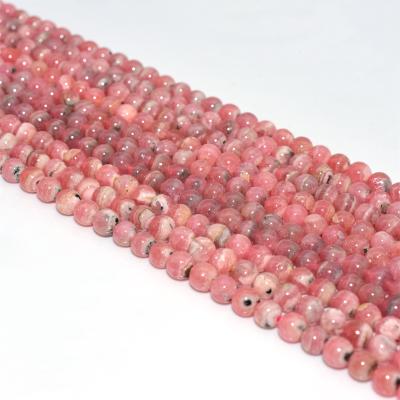 China Making Jewelry Necklace Bracelet Earring Trade Assurance 4mm High Quality Natural Argentina Rhodochrosite Loose Beads for sale