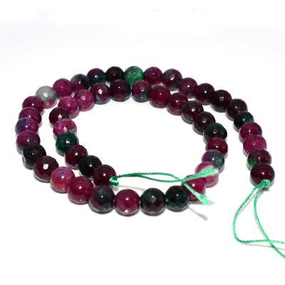 China Commercial High Quality Natural Faceted Eco-Friendly Insurance 6/8mm Colored Imitation Tourmaline Loose Beads for sale