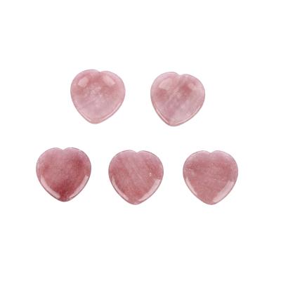 China Europe Trade Assurance Customized Art Style Strawberry Quartz Peach Heart Decoration for sale