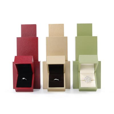 China High Grade 3 Colors Eco - Friendly Ring / Pendant / Bracelet / Long Necklace Bulk Paper Jewelry Box for sale