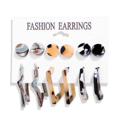 China Best Selling TRENDY Acrylic Vintage Irregular Shape Tassel Earrings For Women for sale