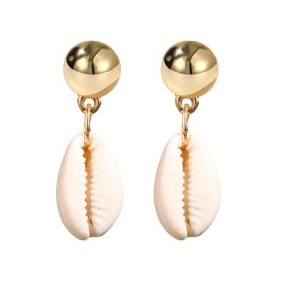 China INS Trade Assurance Vintage Gold Color Best Selling Sea Shell Earrings for sale