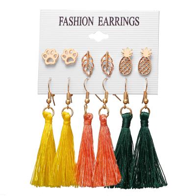 China INS New Arrival Competitive Price 9 Styles Women Tassel Bohemian Earrings for sale