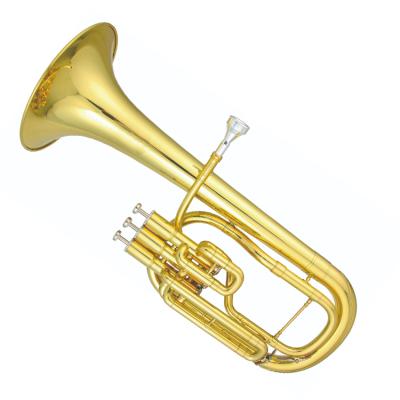 China GOLD LACQUER ALTO HORN EB KEY 3 PISTONS DISTRIBUTE for sale