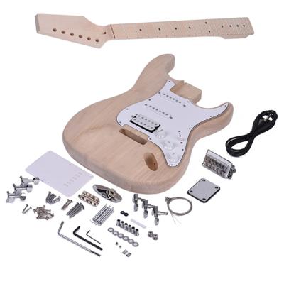 China BASSWOOD DIY ELECTRIC GUITAR KIT ST WOODEN GUITAR HAND OUT for sale