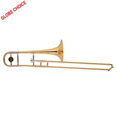 China GOLD LACQUER TROMBONE BAS Bb KEY TROMBONE OEM for sale