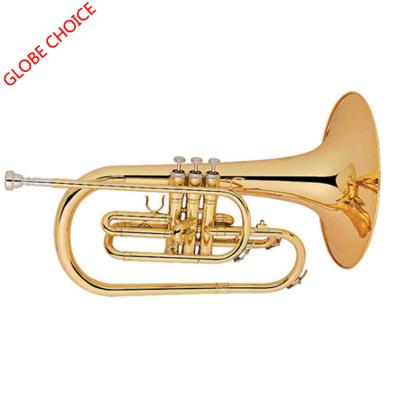 China GOLD LACQUER SINGLE GOLDEN HORN 3 KEY Bb KEY NEW STYLE OEM WHOLESALE for sale