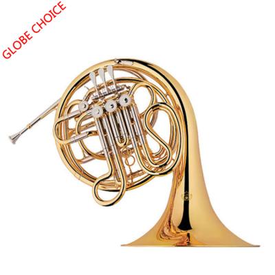 China GOLD LACQUER FRENCH HORN 4 - Bb/F DOUBLE KEY KEY OEM WHOLESALE for sale