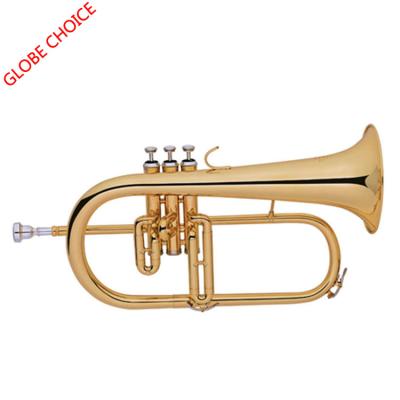 China GOLD LACQUER Bb HORN KEY FLUGEL GOOD STYLE OEM NEW WHOLESALE for sale