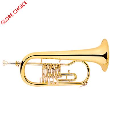 China GOLD LACQUER Bb HORN KEY FLUGEL GOOD STYLE OEM NEW WHOLESALE for sale