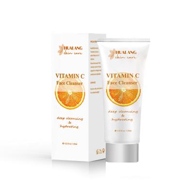 China Acne Treatment Private Label Gold Natural Organic Vitamin C Whitening Gentel Face Cleanser Unisex Face Man for sale