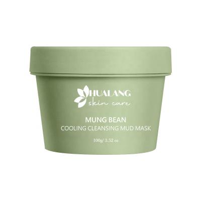 China Custom Moisturizer Private Label Detox Deep Cleansing Facial Skin Care Mung Bean Clay Mask Mud Mask for sale