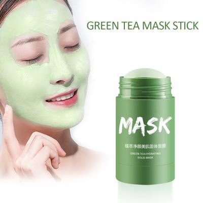 China Custom Moisturizer Private Label Purifying Green Tea Hydrating Nourishing Deep Cleansing Organic Face Clay Stick Mask for sale