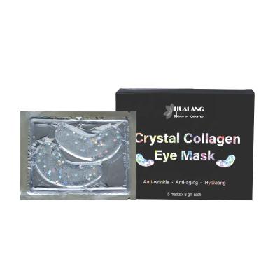 China OEM Custom Private Label Anti-puffiness Pink Star Eye Mask Powder Under Eye Crystal Gel Collagen Eye Pads for sale