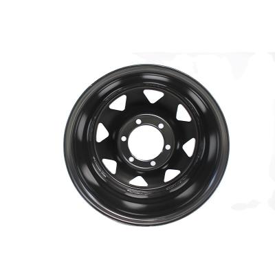 China OEM Hard Wheel Rims 16x8 No Air Leakage 4x4 Steel Wheel Rims Holes Black Wheels for sale