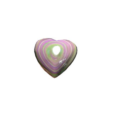 China Unique color in light natural stone carving crafts AAA grade rainbow obsidian 4-7cm love heart shape decoration. for sale