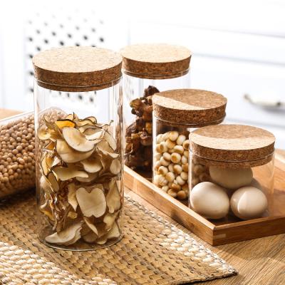 China Custom Made Glass Preservation High Freshness Jar 600ml 900ml 1200ml Borosilicate Glass Food Storage Jar for sale