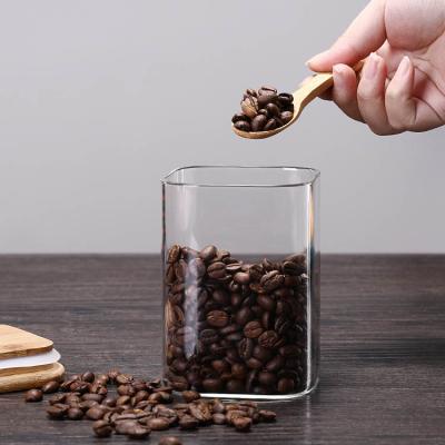 China Hot Selling High Freshness Preservation Square Glass Jar Borosilicate Glass Storage Airtight Jar for sale