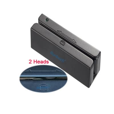 China Dual POS System Magnetic Heads USB/RS232 Interface MSR Magnetic Stripe Card Reader for sale