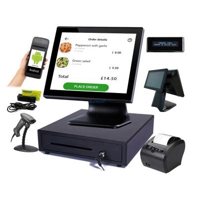 China POS systems set pos with order android all in one pos with nfc printer for restaurant retail billing for sale