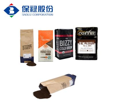 China Customized Coffee Packaging Moisture Proof Raw Ground Coffee , 1 Pound 2 Pound Bag for sale