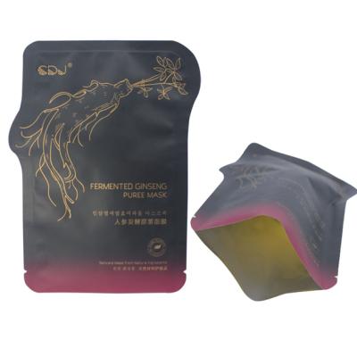 China Custom Printing Special Shaped Barrier Aluminum Foil Leakproof Face Mask Liquid Cosmetic Packaging Bags for sale