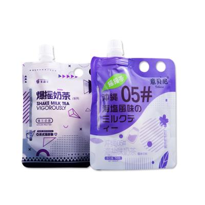 China Barrier 300ml 500ml Drinking Water Bag Juice Pouch Zipped White Spout Plastic Drinking Pouch for sale