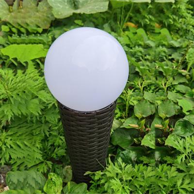 China Decorative Lighting 2022 New Style Featured SOLAR Rattan LED Path Weaving Lights For Mansion Villa Garden Solar Lamp for sale