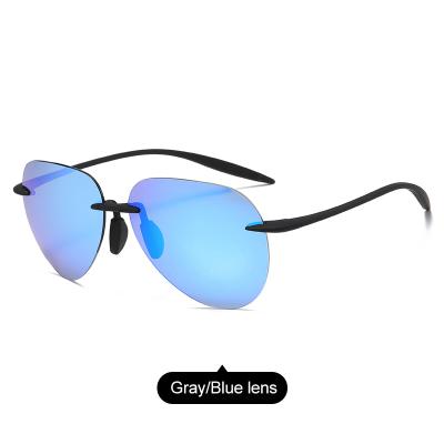 China 2021 New Glass Design Fashion Blue Light Blocking Pilot Sunglasses Women Men Polarized Fish Sunglasses 2021 Private Label Sports Sunglasses for sale