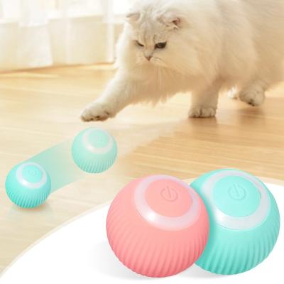 China Confirmed Type C Smart Automatic Pet Cat Ball Chew Toy 2 Color Electric Silicone Roller Grinding Bite Resistance C Chasing Mint Self-hi for sale