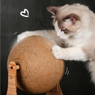 China Ferris Wheel Sisal Corrugated Paper Viable 2 Cat Grabs 1 Catch Non-chipping Wear-Resistant Pet Cat Ball Toy for sale