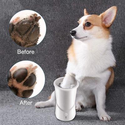 China Hot Selling Silicone Electric Smart Rubber Removable Easy Viable To Clean Durable Refill Dog Cat Paw Washer Cleaner Cup for sale