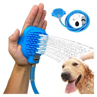 China Multifunctional Easy To Use Viable Dog Cat Wash Bath Cleaning Shower Head Sprayer With Silicone Rubber Massage Brush for sale