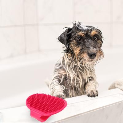 China Viable Rubber Deep Cleaning Dog Cat Massage Grooming Brush Soft Silicone Saving Shower Gel Massager for sale