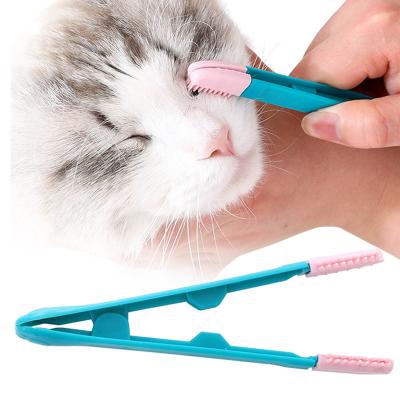 China Multi-Functional Portable Multifunctional Soft Comfortable Silicone Quick Easy Cat Cleaning Grooming Brush For Pet Eyes Poop Tear Spot for sale