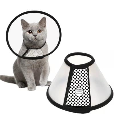 China Surgery Viable Recovery Adjustable Multi Sizes Anti-Scratch Anti-Bite Anti-Licking Transparent Dog Cat Elizabeth Circle Neck Collars for sale