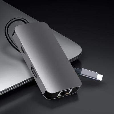 China Aluminum Alloy Manufacturer Direct Usb Adapter Usb C Hub 6 In 1 Type C Hub With HDTV for sale