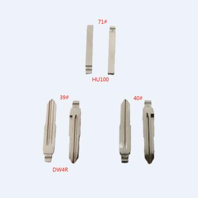 China Blank Car Key Blade HU46 DW04R HU100 Copper Uncut Blade 71# 39# 40# 47# For KD VVDI JMD for sale