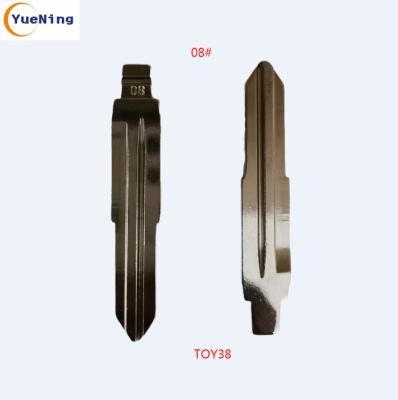 China Blank Car Key Copper 08# Uncut Blade for Toyota, Kia Hiwa, etc. TOY38 for KD VVDI JMD KYDZ Folding Top Block Remote Control for sale