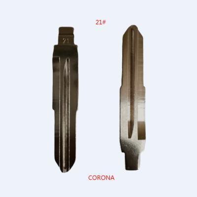 China Blank Car Key Copper 21# Uncut Blade For Corona For KD VVDI Remote Control JMD KYDZ Folding Top Block for sale