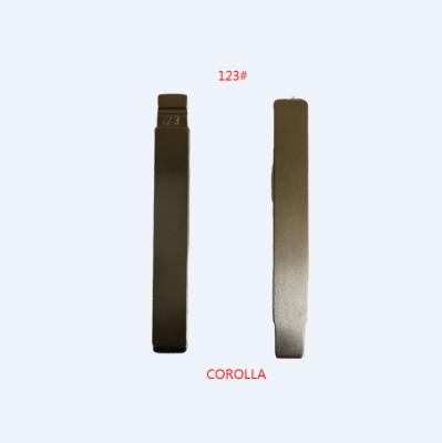 China Blank Car Key Copper 123# Uncut Blade For Corolla For KD VVDI JMD KYDZ Folding Top Block Remote Control for sale