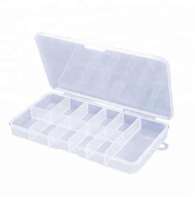 China Eco-friendly 100pcs Nail Tips Box Plastic Empty Nail Storage Box Case Manicure Tools for sale