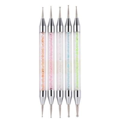 China 2020 Hot Selling Nail Pen 5ps Double Drill Dotting Pen Equipment for sale