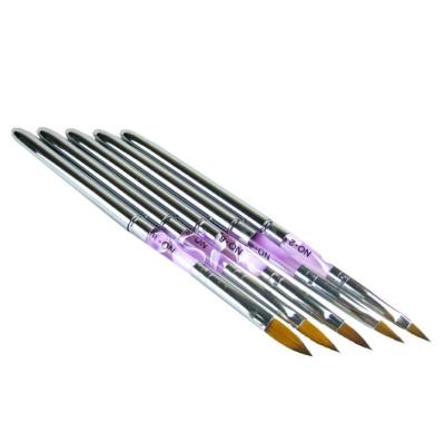 China 5Pcs NAIL Sets Steel Tube Pen Manicure Tool Kit Crystal Detail Brushes Nail Brush Pen for sale