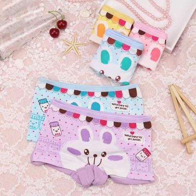 China Cute Rabbit Pattern Breathable Underwear Children 3-10 Years Printed Kid Panties Cotton Boys Girls Children Underwear for sale