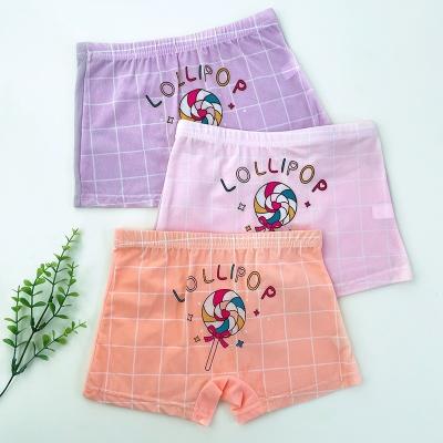 China Breathable lollipop pattern child boys underwear 3-12 years kids lovely panties girls kids underwear sofe kids underwear for sale