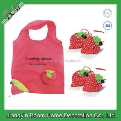 China Wholesale Reusable Strawberry Foldable Shopping Bag - Reusable Shopping Tote Bag - Strawberry Folded Into A Strawberry for sale