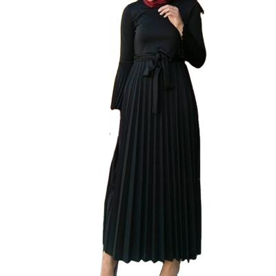 China Breathable CX30 Dresses New Fashion Malaysia Islamic Abayas Muslims Pleated Long Dress Women Clothing for sale